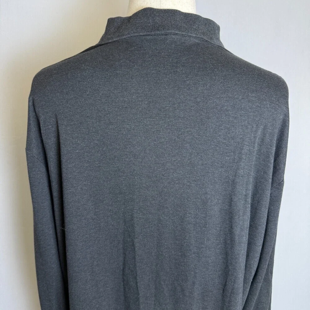 Polo Ralph Lauren Men's Long Sleeve Polo Shirt, Sz 2XLT, Gray 100% Pima Cotton